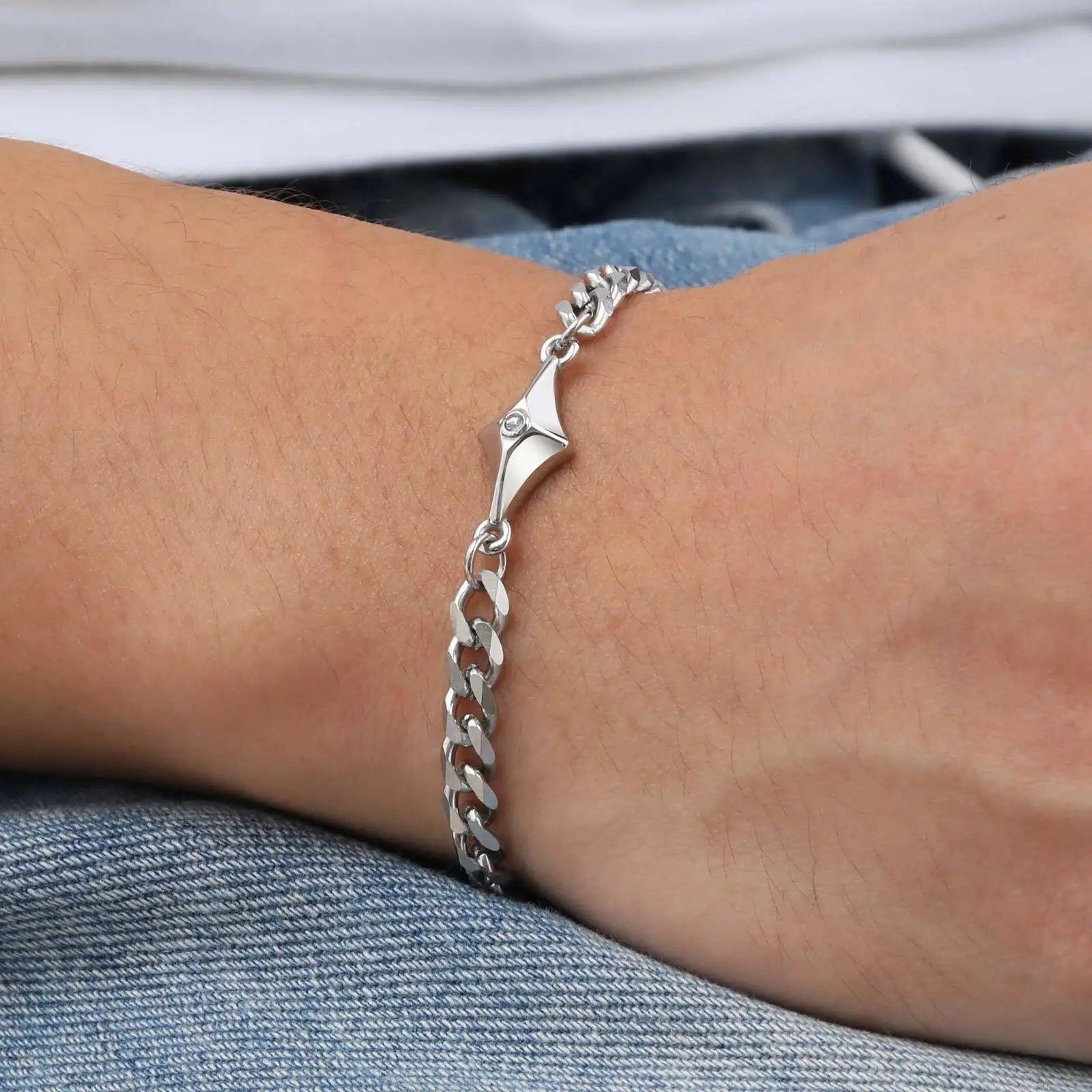 Pulseira Masculina Star de Aço Inoxidável