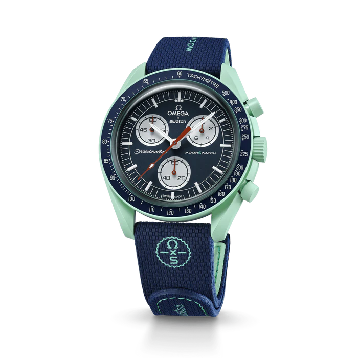 MOONSWATCH BORRACHA AZUL ESCURO/VERDE