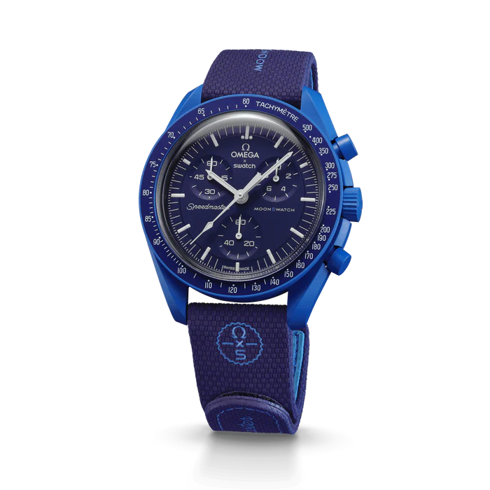MOONSWATCH AZUL MARINHO/BORRACHA AZUL