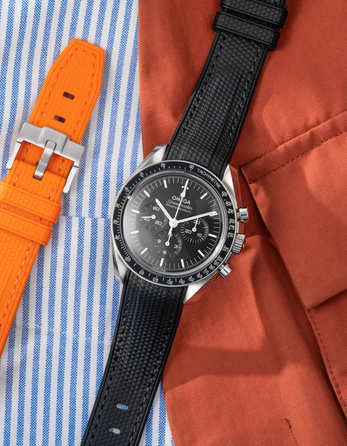 Pulseira de borracha curva premium - preta
