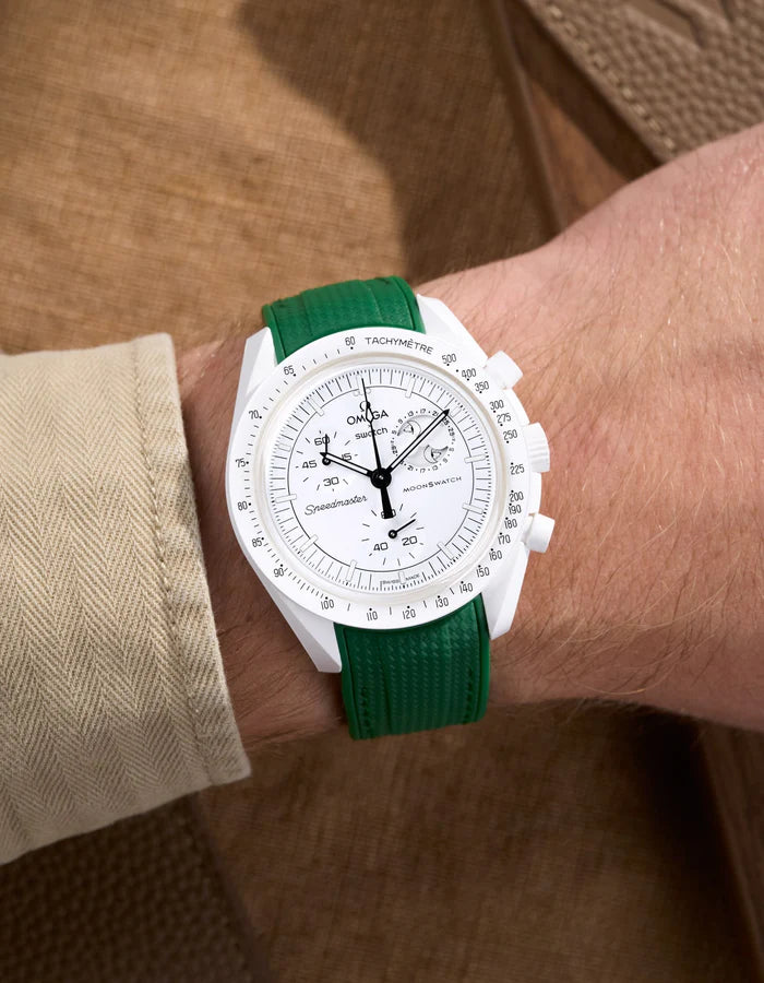 Pulseira de borracha curva premium - verde