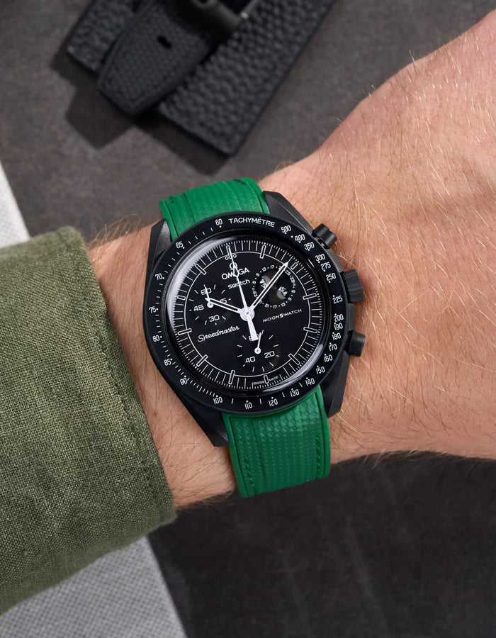 Pulseira de borracha curva premium - verde