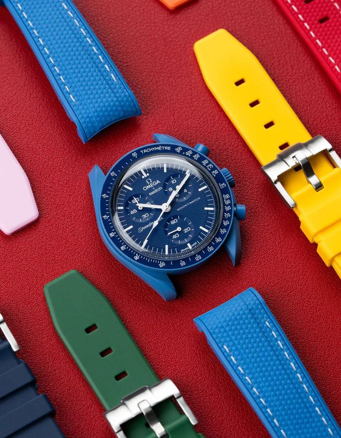 Pulseira de borracha curva premium - Neptune Blue