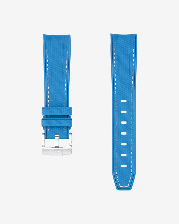 Pulseira de borracha curva premium - Neptune Blue