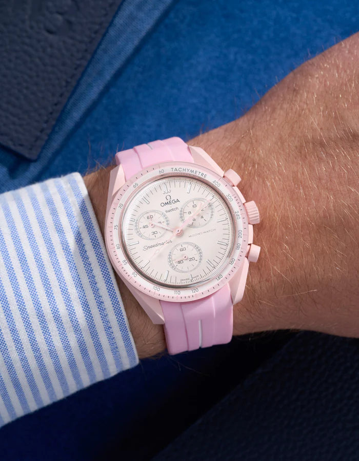 Pulseira de borracha curva - Rosa