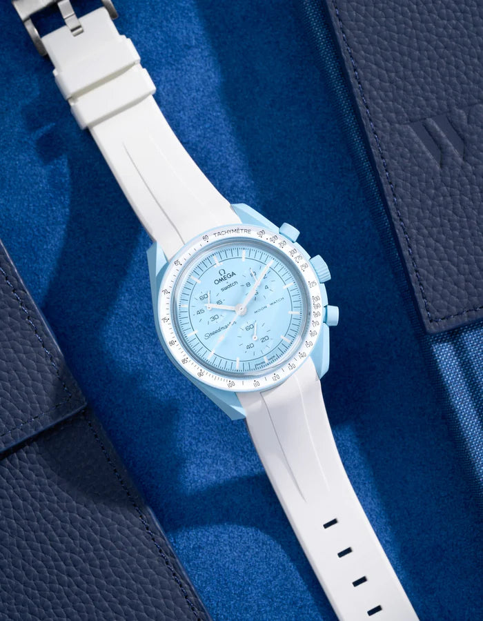 Pulseira de borracha curva - Branco