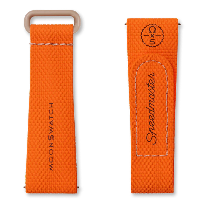 MOONSWATCH LARANJA/BORRACHA AREIA