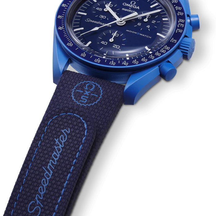 MOONSWATCH AZUL MARINHO/BORRACHA AZUL