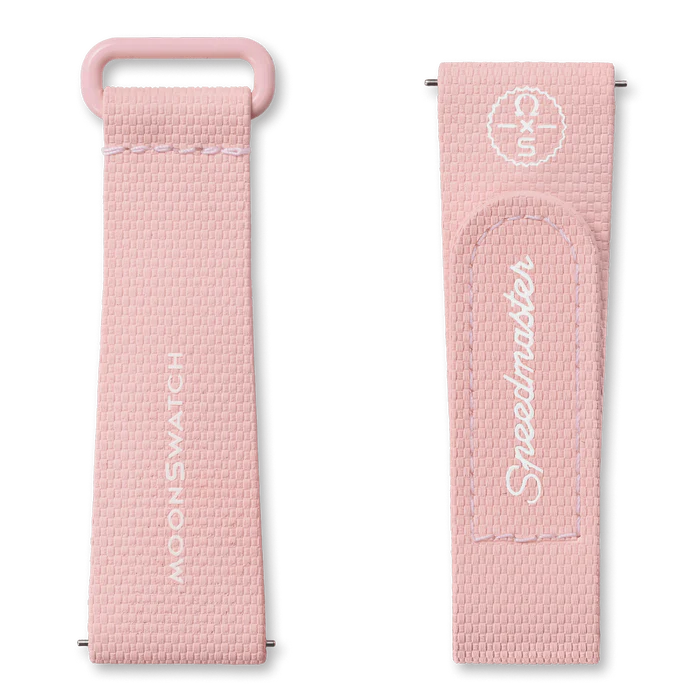 MOONSWATCH BORRACHA ROSA/BRANCA