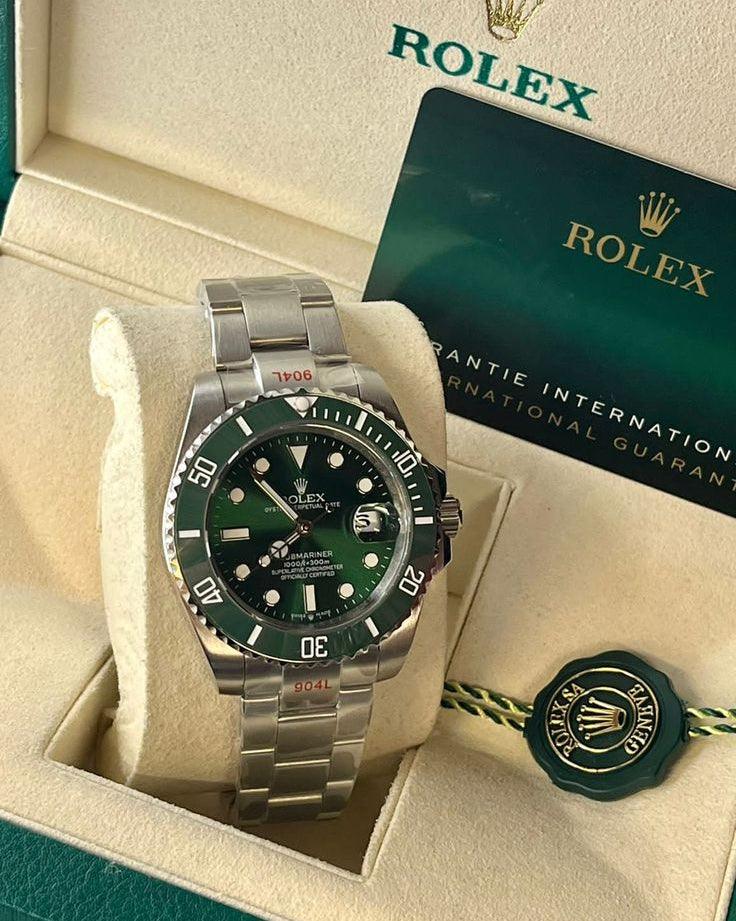 Relógio de luxo masculino Submariner 'Hulk'