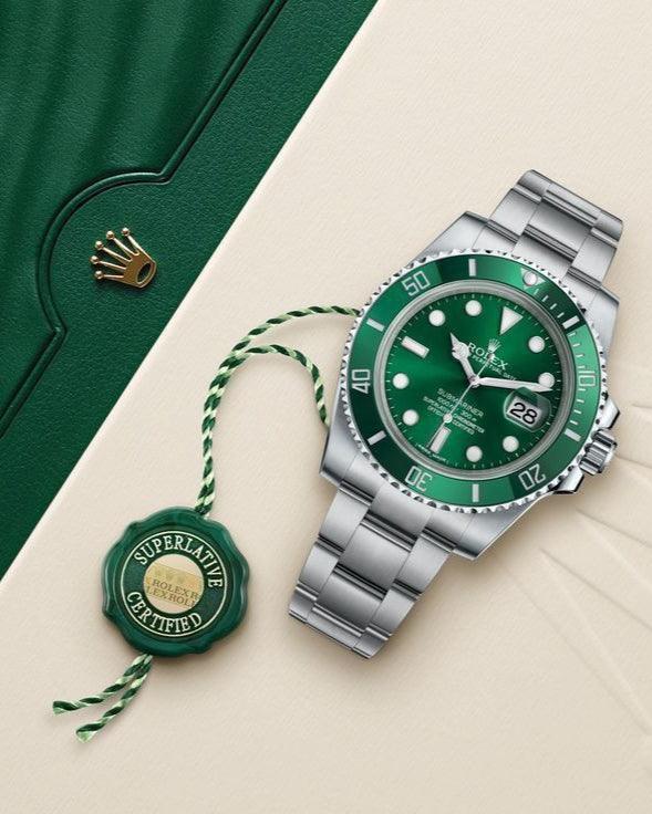 Relógio de luxo masculino Submariner 'Hulk'