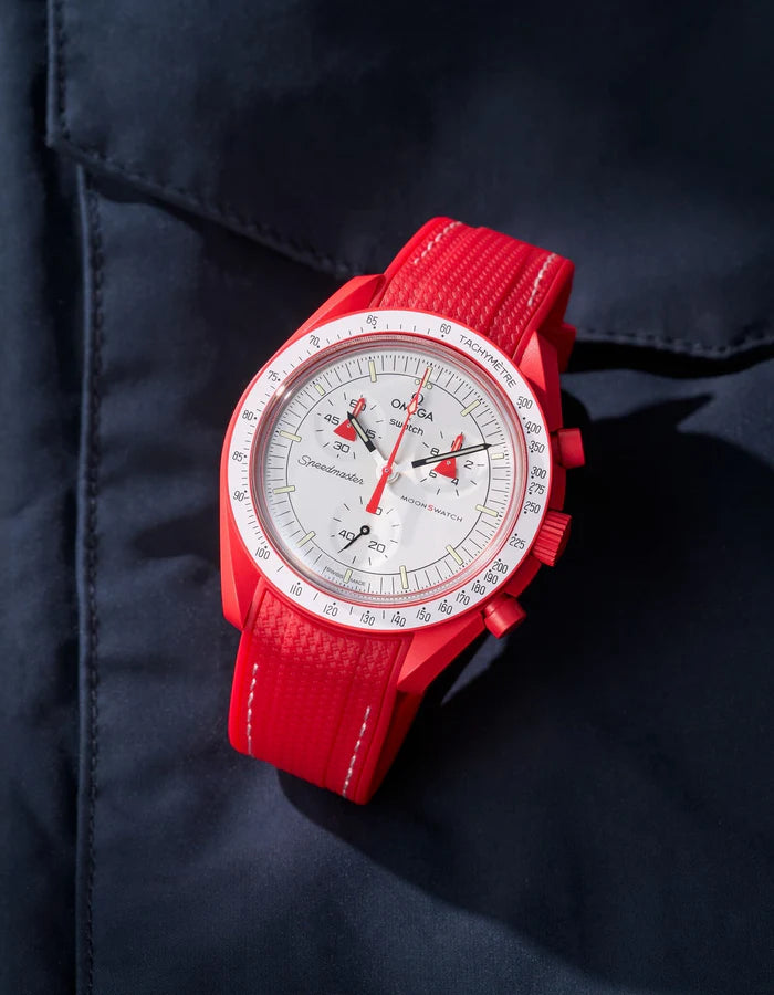 Pulseira de borracha curva premium - vermelha