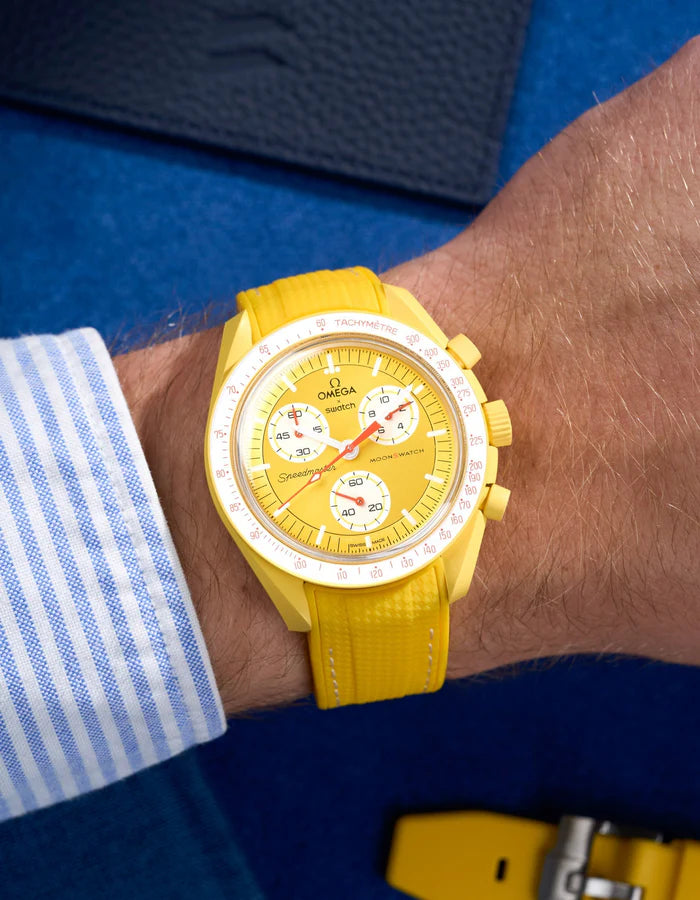 Pulseira de borracha curva premium - Amarelo