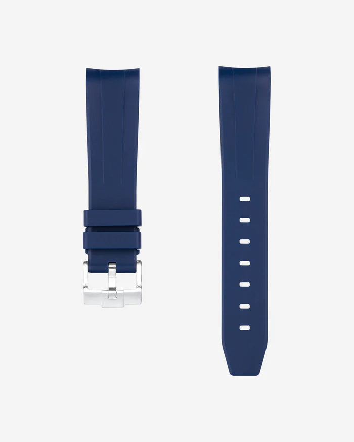Pulseira de borracha curva - Azul