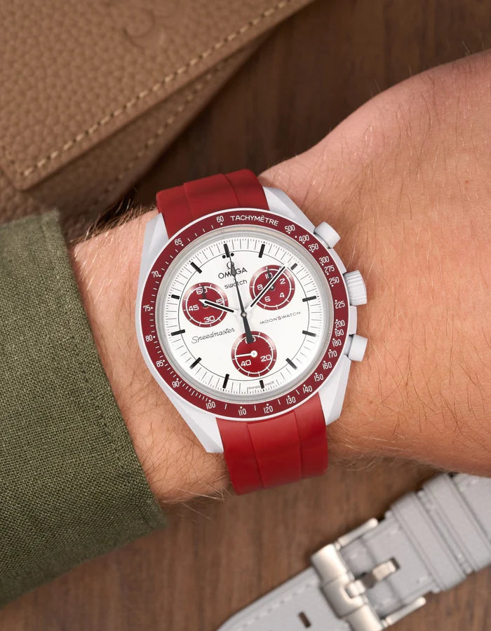 Pulseira de borracha curva - Borgonha
