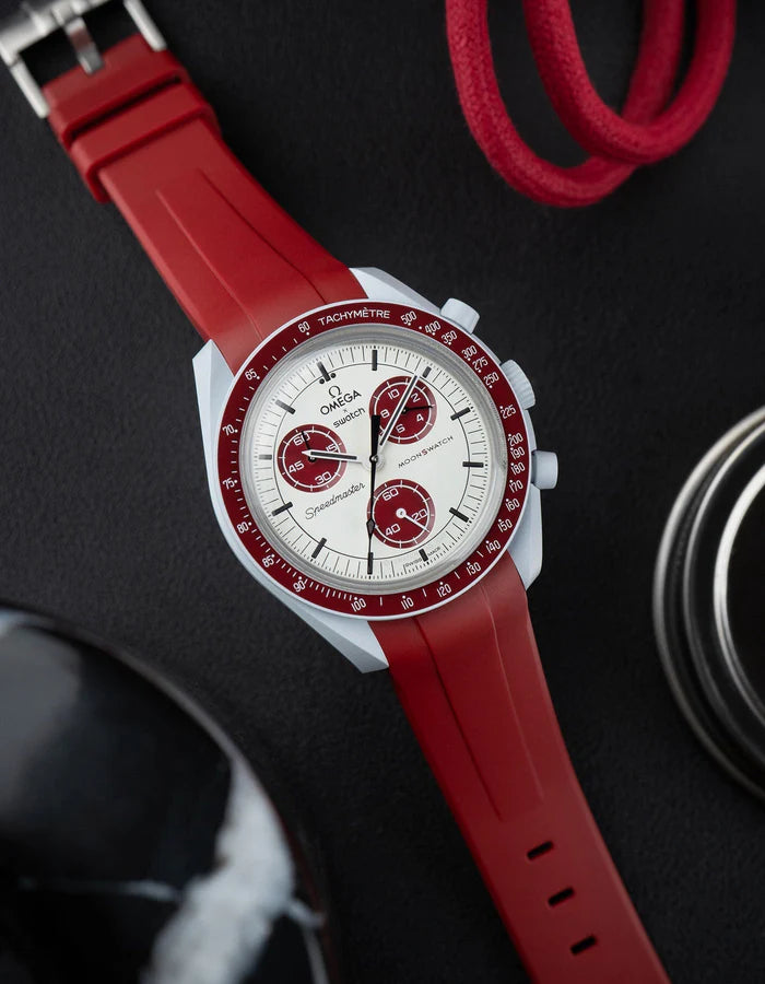 Pulseira de borracha curva - Borgonha