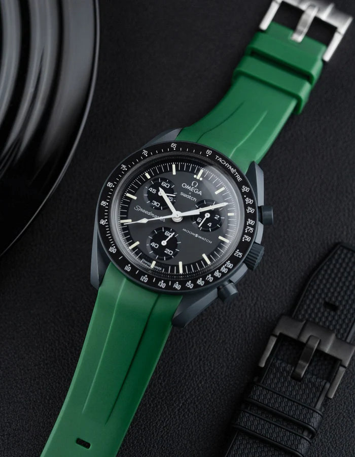 Pulseira de borracha curva - Verde