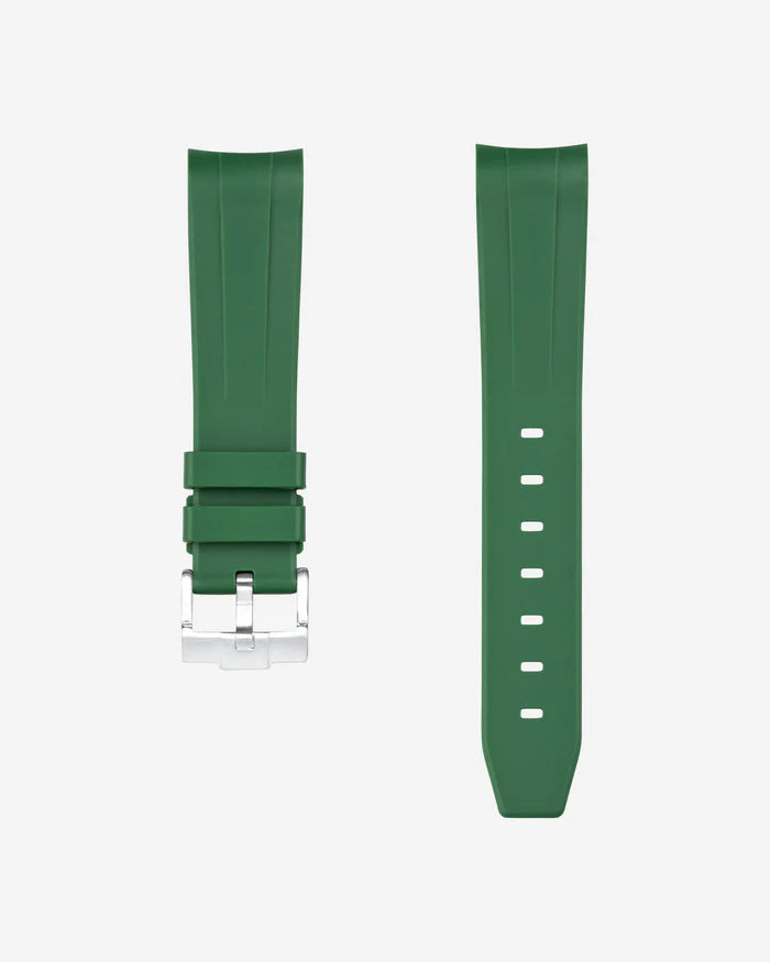 Pulseira de borracha curva - Verde