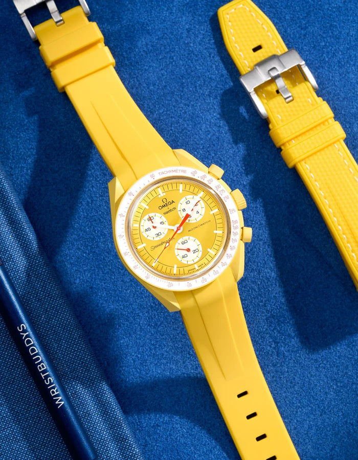 Pulseira de borracha curva - Amarelo
